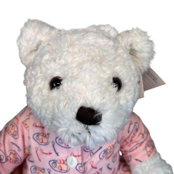 Herrington Teddy Bear Cheesecake Factory with Pajamas Tag White Pink - Picture 6 of 11